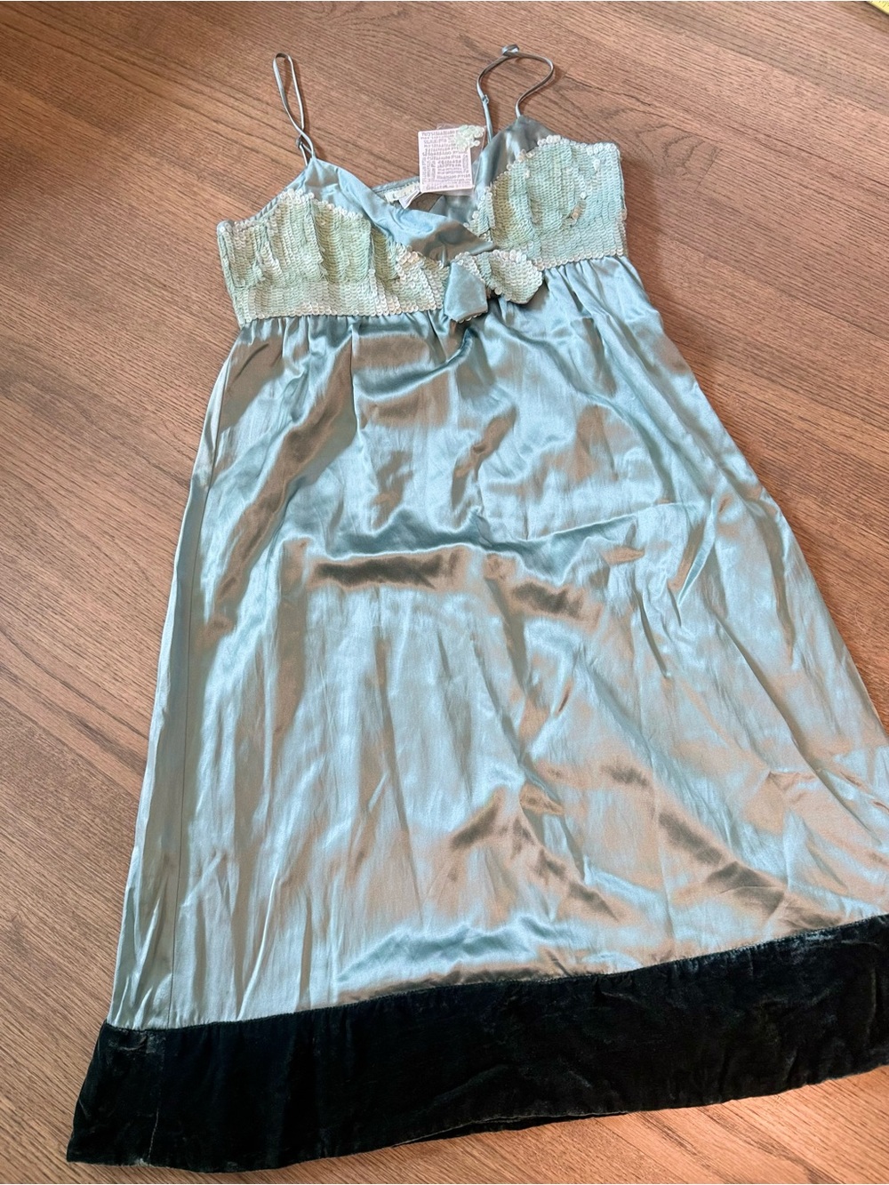 Kimchi Blue Urban Outfitters NWT Y2K Silk & Velvet Dress: Size Small - Picture 1 of 10